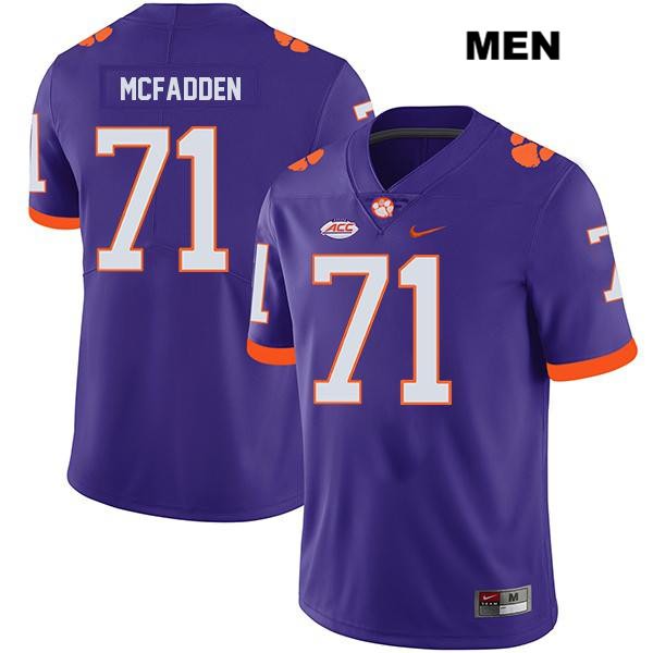 Men's Clemson Tigers #71 Jordan McFadden Stitched Purple Legend Authentic Nike NCAA College Football Jersey ZYZ0846OH